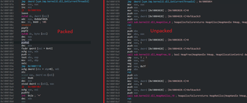 Packed vs. unpacked CODE section