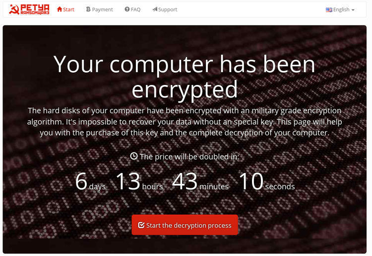 Petya - Ransom Site