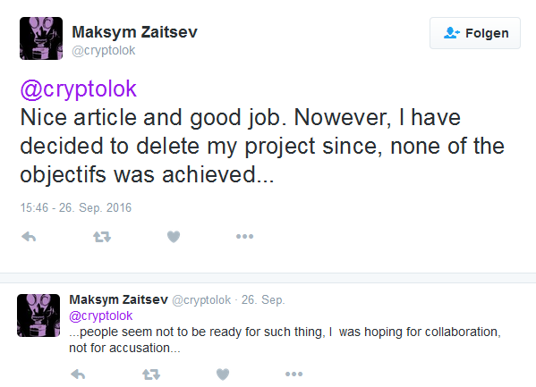 Tweet by Zaitsev